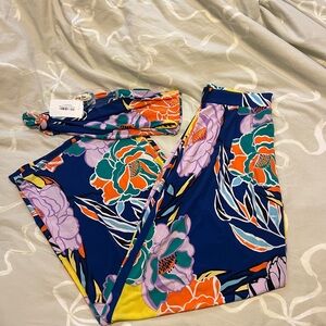 Spring Haze Wide Leg Pant and Tie Top Set